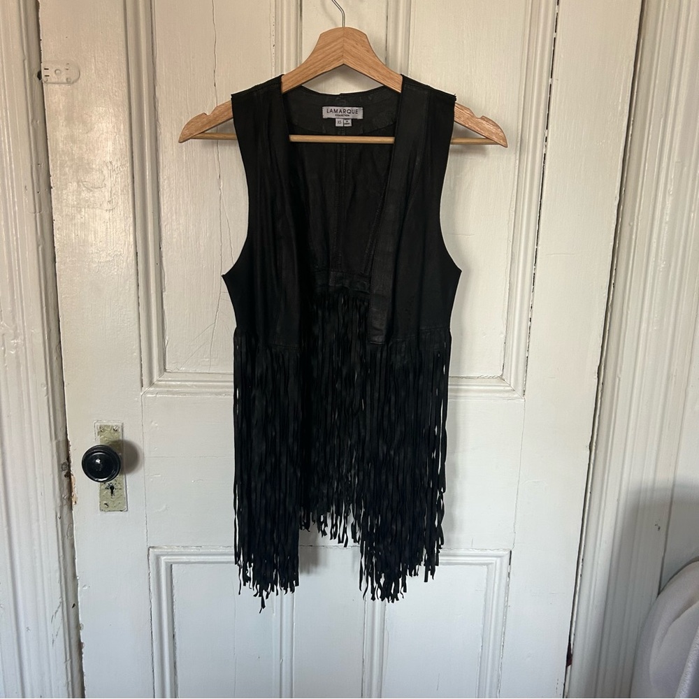 LAMARQUE Black Leather Vest